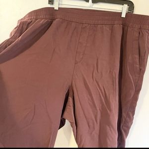 Old Navy Plus 3X Burgundy High Waisted Twill Jogger Pants Tech Active Athleisure